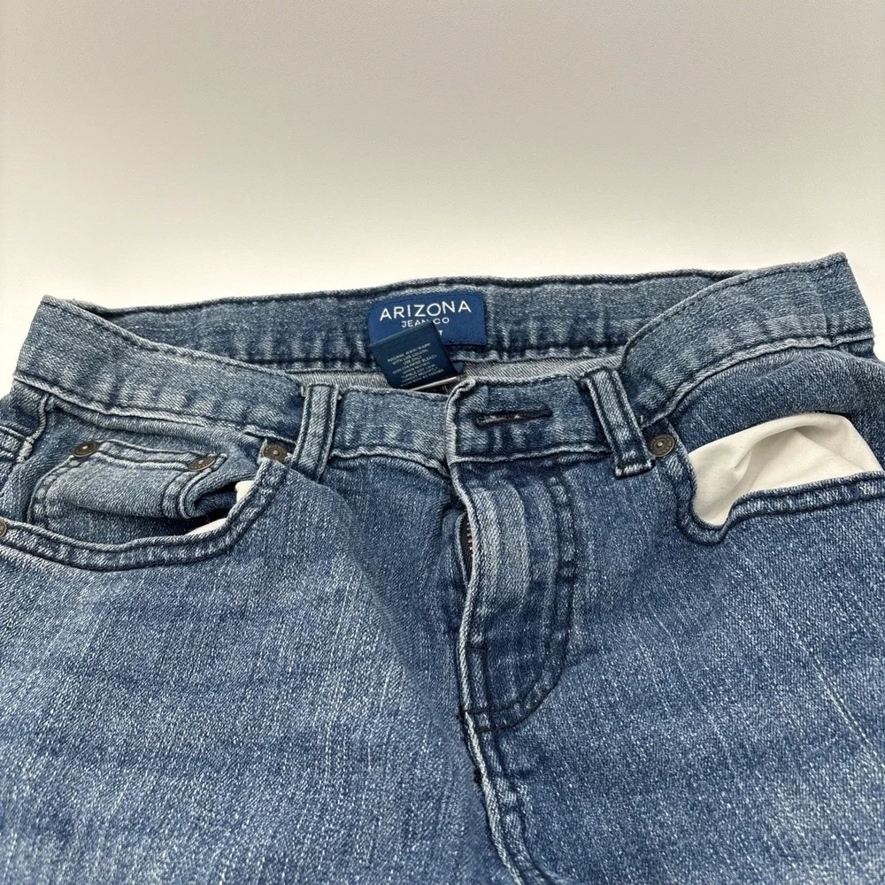 Arizona Jean Co Slim Fit Girls 10 Husky Blue Jeans Denim 80% Cotton‎